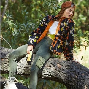 Free People Hit The Slopes Printed Fleece Jacket